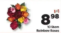 Weis Markets 10 Stem Rainbow Roses offer