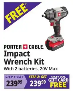 Ocean State Job Lot Porter Cable Impact Wrench Kit offer