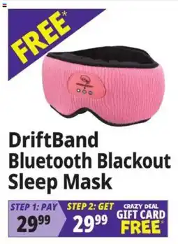 Ocean State Job Lot DriftBand Bluetooth Blackout Sleep Mask offer