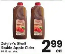 ACME Zeigler's Shelf Stable Apple Cider offer