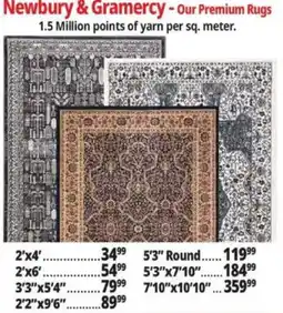 Ocean State Job Lot Newbury & Gramercy premium rugs offer