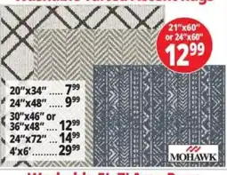Ocean State Job Lot Mohawk washable faux area rugs offer