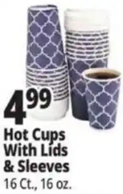 Ocean State Job Lot Hot Cups With Lids & Sleeves offer