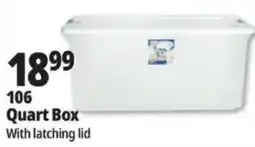 Ocean State Job Lot 106 Quart Box With Latching Lid offer