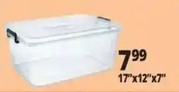 Ocean State Job Lot Clear plastic storage bin offer