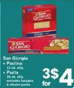 ACME San Giorgio pasta offer