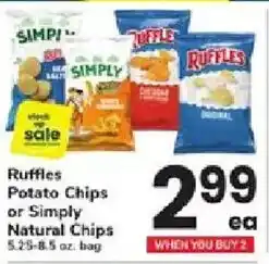 ACME Ruffles Potato Chips or Simply Natural Chips offer
