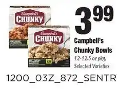 Sentry Campbell's Chunky Bowls offer