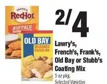 Sentry Lawry's, French's, Frank's, Old Bay or Stubb's Coating Mix offer
