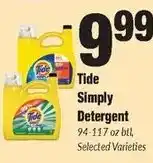 Sentry Tide Simply Detergent offer