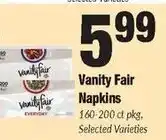 Sentry Vanity Fair Napkins offer