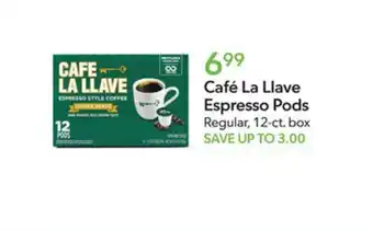 Cafe La Llave espresso pods