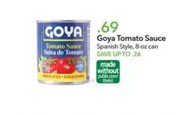 Publix Goya Tomato Sauce offer