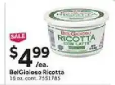 Stop&Shop BelGioioso Ricotta offer