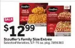 Stop&Shop Stouffer's Family Size Entrée offer