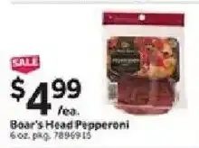 Stop&Shop Boar's Head Pepperoni offer