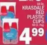 C Town Krasdale red plastic cups offer