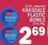 C Town Krasdale plastic bowls offer