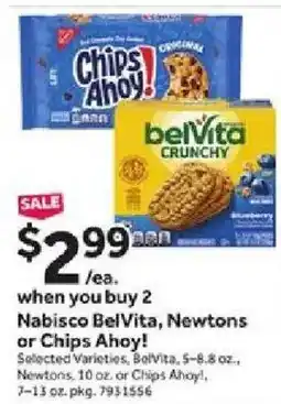 Stop&Shop Nabisco BelVita, Newtons or Chips Ahoy! offer