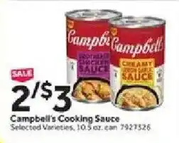 Stop&Shop Campbell's Cooking Sauce offer
