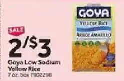 Stop&Shop Goya low sodium yellow rice offer