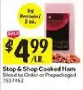 Stop&Shop Stop & Shop Cooked Ham offer