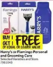 Stop&Shop Harry's or Flamingo Personal and Grooming Care offer