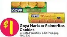 Stop&Shop Goya Maria or Palmeritas Cookies offer