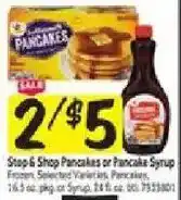 Stop&Shop Stop & Shop Pancakes or Pancake Syrup offer