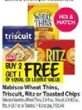 Stop&Shop Nabisco Wheat Thins, Triscuit, Ritz or Toasted Chips offer