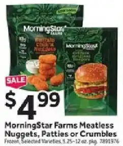 Stop&Shop Morningstar Farms Meatless Nuggets, Patties or Crumbles offer