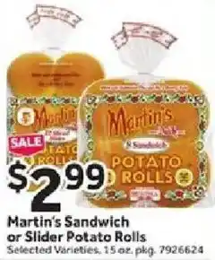 Stop&Shop Martin's Sandwich or Slider Potato Rolls offer