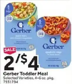 Stop&Shop Gerber Toddler Meal offer