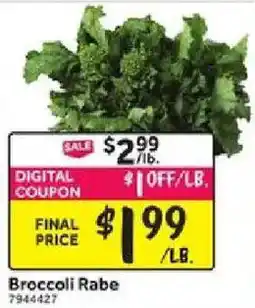 Stop&Shop Broccoli Rabe offer