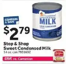 Stop&Shop Stop & Shop Sweet Condensed Milk offer