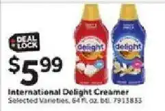 Stop&Shop International Delight Creamer offer