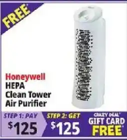 Ocean State Job Lot Honeywell hepa clean tower air purifier offer
