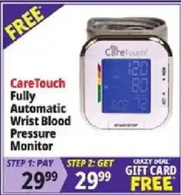 Ocean State Job Lot CareTouch fully automatic wrist blood pressure monitor offer