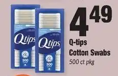 Sentry Q-tips Cotton Swabs offer