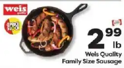 Weis Markets Weis Quality Family Size Sausage offer