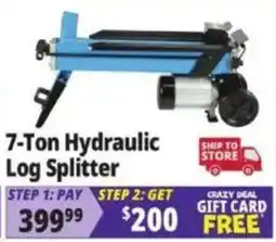 Ocean State Job Lot 7-ton hydraulic log splitter offer
