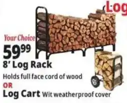 Ocean State Job Lot Your Choice 8' Log Rack OR Log Cart offer