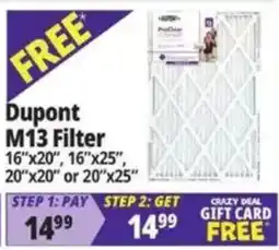 Ocean State Job Lot Dupont m13 filter offer