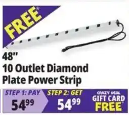 Ocean State Job Lot 10 outlet diamond plate power strip offer