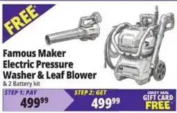 Ocean State Job Lot Famous Maker Electric Pressure Washer & Leaf Blower offer