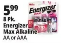 Ocean State Job Lot Energizer Max Alkaline AA or AAA offer