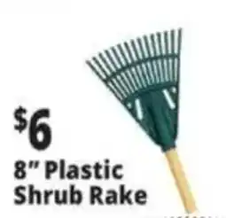 Ocean State Job Lot 8" Plastic Shrub Rake offer