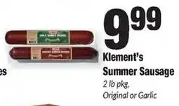 Sentry Klement's Summer Sausage offer