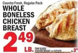 C Town Country Fresh whole boneless chicken breast offer