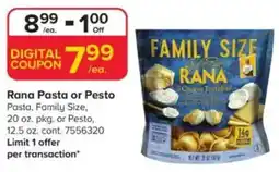 GIANT Rana Pasta or Pesto offer